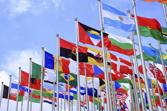अद्भुत सभी विश्व देशों के झंडे 3X5FT 100 पॉलिएस्टर सामग्री