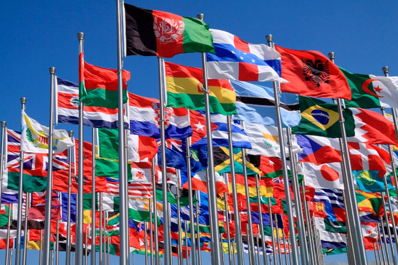 अद्भुत सभी विश्व देशों के झंडे 3X5FT 100 पॉलिएस्टर सामग्री