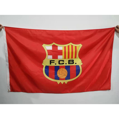 विश्व कप फ़ुटबॉल क्लब ध्वज 90x150cm उच्च बनाने की क्रिया डिजिटल प्रिंटिंग