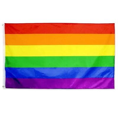 कस्टम डिजिटल प्रिंटेड LGBT फ्लैग पॉलिएस्टर 3*5ft गे रेनबो फ्लैग