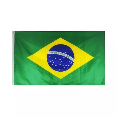उच्च गुणवत्ता कस्टम ब्राजील झंडे 3x5Ft 100D पॉलिएस्टर झंडे