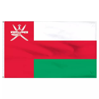कस्टम झंडे 3x5 फीट ध्वज 100% पॉलिएस्टर ओमान राष्ट्रीय ध्वज